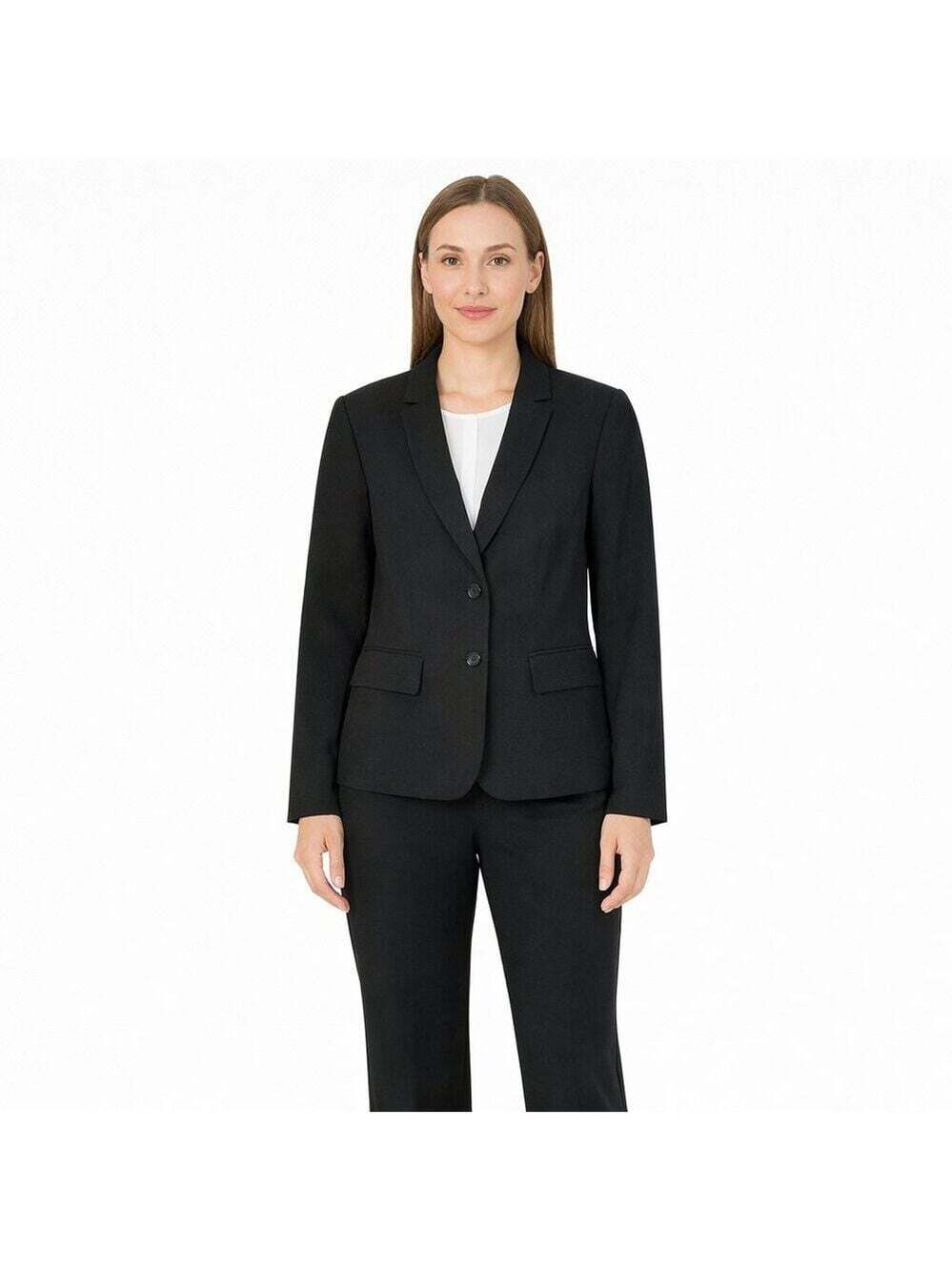 Nygard Black Two Button Blazer Size 6 Classiccore Officewear Elegant Workwear